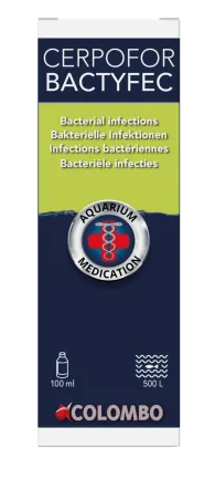 Засіб проти бактеріальних інфекцій акваріумних риб CERPOFOR BACTYFEC 100 ML-500 L (A5010740) — Фото 1