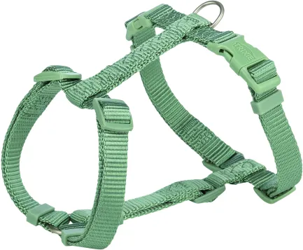 Шлея Trixie Premium H-harness для собак S–M 42–60 см 15 мм світло-зелена