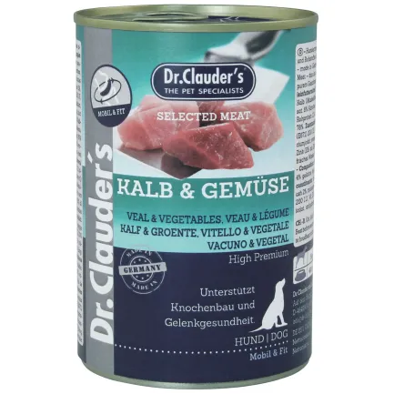 Вологий корм для собак Dr.Clauder’s Selected Meat Veal &amp; Vegetables телятина та овочі 400 г