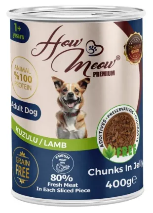 Вологий повнораціонний корм HowMeow Adult Dog з ягням для собак, 400 г