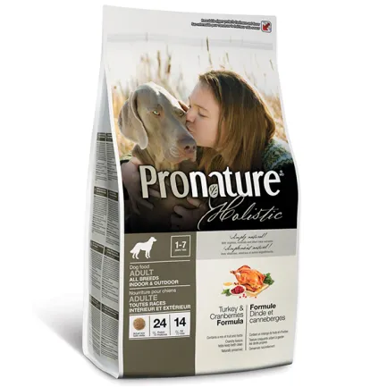 Pronature Holistic Dog Turkey&amp;Cranberries ПРОНАТЮР ХОЛІСТИК ІНДИЧКА З ЖУРАВЛИНОЮ сухий холістик корм для собак 13,6 кг