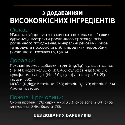 Вологий корм PRO PLAN Sterilised для дорослих стерилізованих котів мультипак, шматочки у підливці: з яловичиною 5х85г, з куркою 5х85г — Фото 6