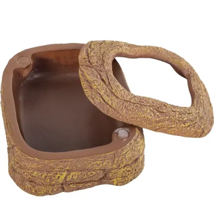 Миска магнітна для живого корму Repti-Zoo Magnetic Food Dish 9×7×4 см (ERB45) з імітацією скелі для тераріумів — Фото 5