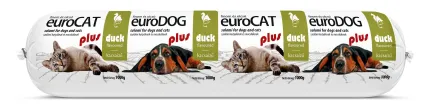 Корм вологий EuroDog/EuroCat Salami PLUS Duck для собак і котів салямі з качкою 1 кг