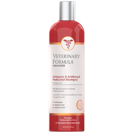 Veterinary Formula АНТИСЕПТИК та ПРОТИГРИБКОВИЙ шампунь для собак котів 0,473 л