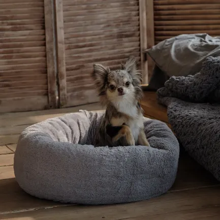Лежак Pet Fashion «Soft» для собак та котів, 48х48х17 см, ciрий — Фото 1
