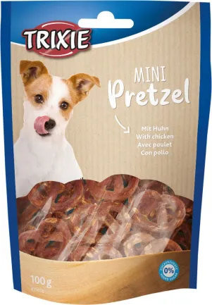 Ласощі Trixie Mini Pretzels для собак, крендель з куркою, 100 г — Фото 2