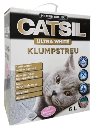 Наповнювач для котів Ultra White бентонітовий із запахом дитячої присипки, 6 л