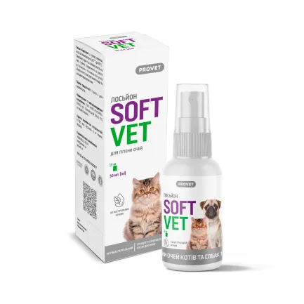 Лосьйон PROVET SOFTVET для гігієни очей котів і собак 30 мл — Фото 2