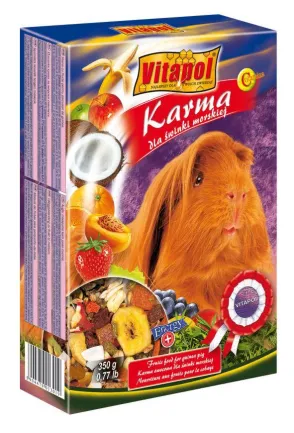 Vitapol Фруктовий корм для Морських свинок, 350г, картонна упаковка