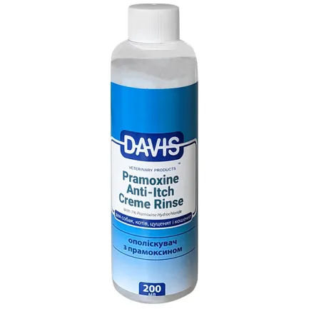 Davis Pramoxine Anti-Itch Creme Rinse ДЕВІС ПРАМОКСИН КРЕМ РІНЗ кондиціонер від свербежу з 1% прамоксину гідрохлоридом для собак і котів 0,2 л