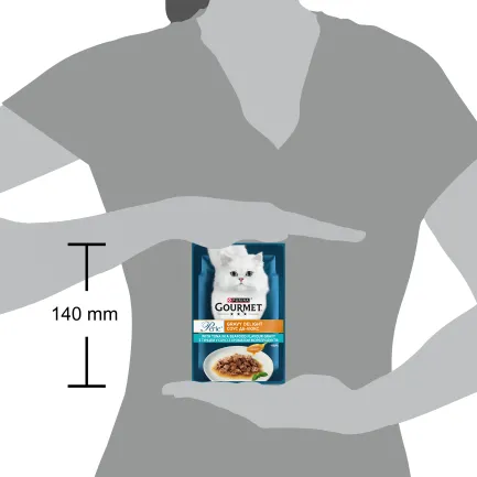 Вологий корм GOURMET Perle "Соус Де-Люкс" для дорослих котів міні філе у соусі з тунцем 85 г — Фото 2