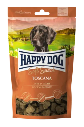 М'які ласощі Happy Dog Soft Snack Toscana для собак зі смаком качки та лосося, 100 г, 60687