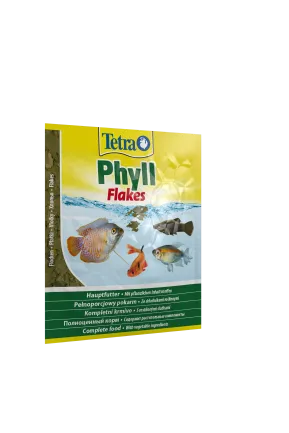 Корм Tetra Phyll Flakes для травоїдних рибок, 12 г (пластівці) — Фото 1