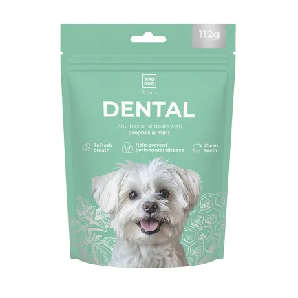 Ласощі для собак WAUDOG Treats Dental Кістка для чистки зубів з м’ятою та прополісом, 112 г — Фото 2