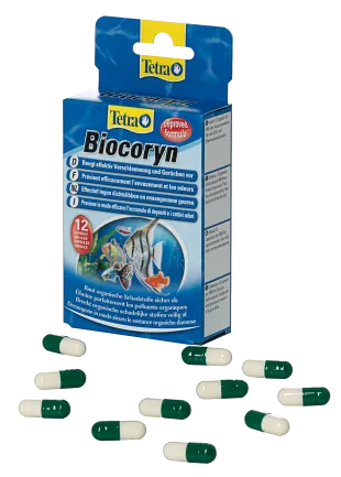 Засіб Tetra Biocoryn сприяє розкладанню біологічних забруднень води в акваріумі, 12 капсул на 600 л — Фото 2