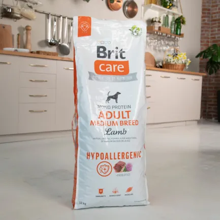 Сухий корм Brit Care Dog Hypoallergenic Adult Medium Breed для собак середніх порід, гіпоалергенний з ягням, 12 кг — Фото 7