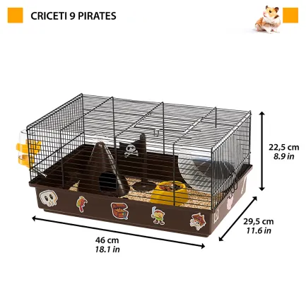 Ferplast CAGE CRICETI 9 PIRATES BLACKx2 Клітка для хом'яків з декором — Фото 1