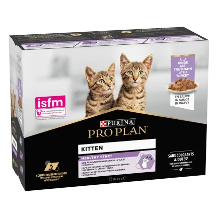 Вологий корм PRO PLAN Kitten Healthy Start для кошенят шматочки у підливці з індичкою 10x85 г — Фото 2