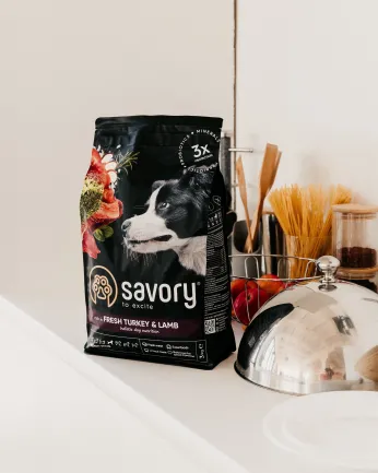 Сухий корм Savory Medium для собак середніх порід, зі свіжим ягням та індичкою, 1 кг — Фото 4