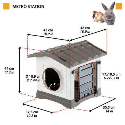 Ferplast METRÒ STATION HOUSE F/RABBITS Кролятник — Фото 1