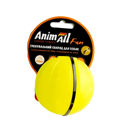Іграшка AnimAll Fun тренувальний м'яч для собак, 7 см, жовта