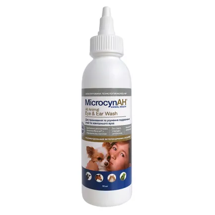 Microcyn Eye&amp;Ear Wash МІКРОЦИН краплі для очей і вух всіх видів тварин 0,09 л