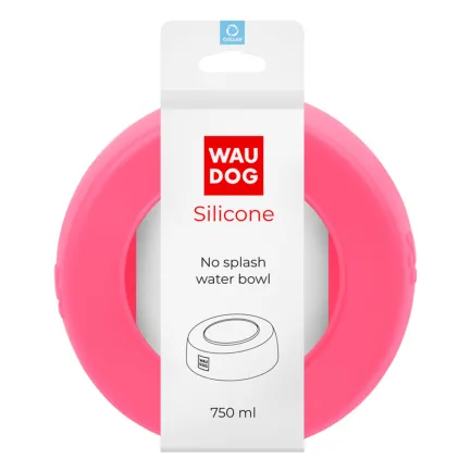 Миска-непроливайка WAUDOG Silicone, 750 мл рожевий