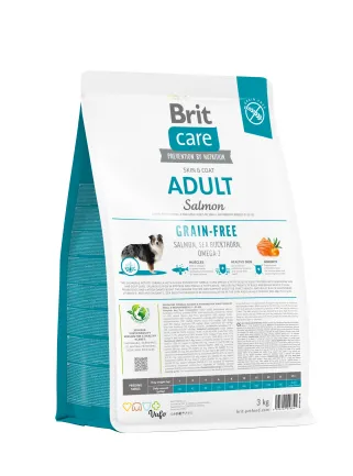 Сухий корм Brit Care Dog Grain-free Adult для собак малих і середніх порід, беззерновий з лососем, 3 кг — Фото 2