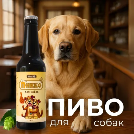 Пиво для собак зі смаком індички, 0.33 л, MODES — Фото 1