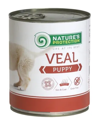 Вологий корм для цуценят всіх порід з телятиною Nature's Protection Puppy Veal 400г