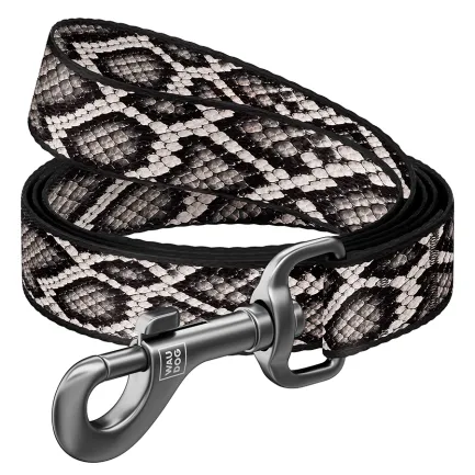 Повідець для собак нейлоновий WAUDOG Nylon, малюнок &amp;quot;Змія&amp;quot;, S, Ш 15 мм, Дов 300 см