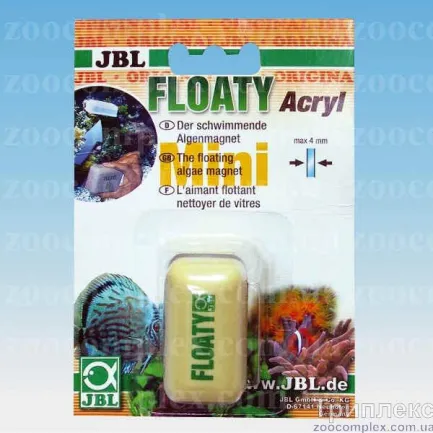 Плаваючий магнітний скребок JBL Floaty Acryl / glass для чищення акрилових акваріумів з товщиною стінок до 4 мм