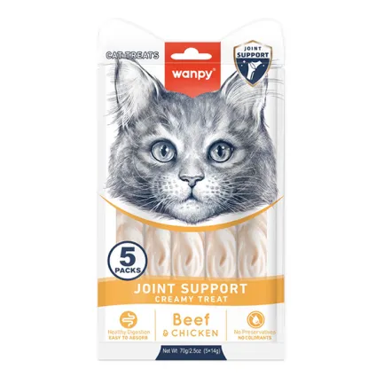 Wanpy Functional Creamy Lickable Treat Joint Support ВАНПІ ДЛЯ СУГЛОБІВ функціональні рідкі ласощі для котів 0,07 кг