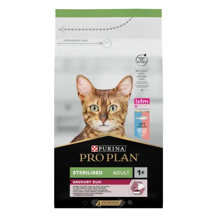 Сухий корм PRO PLAN Sterilised Adult 1+ Savoury Duo для дорослих котів після стерилізації з тріскою та фореллю 1,5 кг