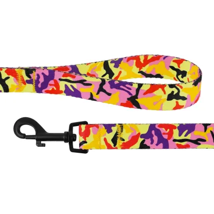 Повідець для Собак BronzeDog Urban Camo Нейлоновий Помаранчевий M — Фото 1