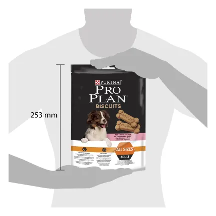 Ласощі PRO PLAN Biscuits All Size Adult для дорослих собак для здоров'я зубів і ясен з лососем 400 г — Фото 2