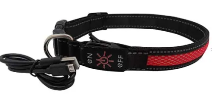 Нашийник LED AnimAll для собак M 2,5 / 40-50 см, червоний