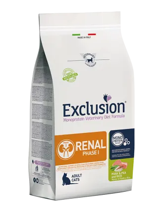 Exclusion Renal зі свининою, горохом та рисом для котів з нирковою недостатністю 300 г (Фаза 1)
