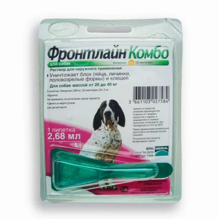 Краплі Boehringer Ingelheim Фронтлайн Комбо від бліх і кліщів для собак, L, 20-40 кг, 1 піпетка