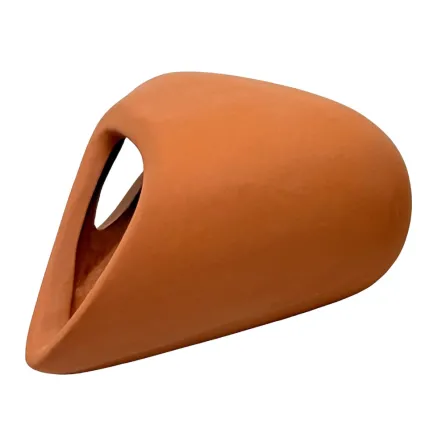 Декорація Hobby Wave Cave 1 red 12x12x5,5 см - керамічне укриття для риб і креветок в акваріумі (41657) — Фото 4