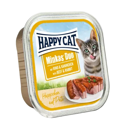 Вологий корм HC Duo Rind&amp;Kaninchen 100g для котів у вигляді паштету в соусі з яловичиною та кроликом