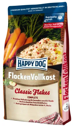 Сухий корм Happy Dog Flocken Vollkost для цуценят та дорослих собак у вигляді пластівців, 1 кг,2167