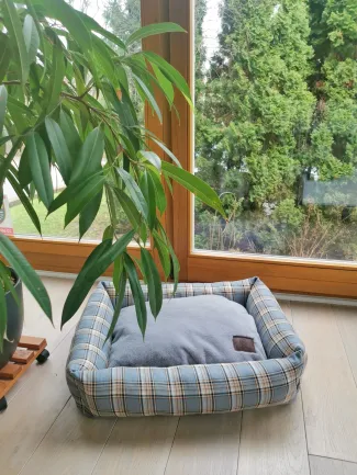 Chloe's Home Лежак для домашніх тварин Дублін сірий М — Фото 1