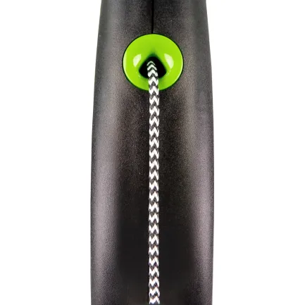 Рулетка Flexi Black Design для собак, трос, розмір M, 5 м (зелена) — Фото 1