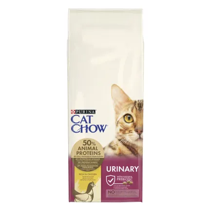 Сухий корм CAT CHOW Urinary для дорослих котів для підтримки здоров'я сечовивідної системи з куркою 15 кг — Фото 1