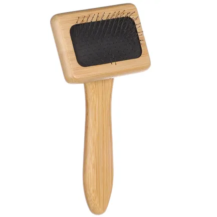 Flamingo 522387 Щітка-пуходерка BAMBOO для собак, S|15,3Х6,8см