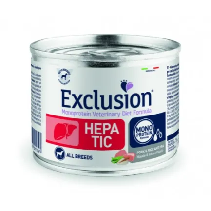 Консерва Exclusion Hepatic зі свининою для собак з печінковою недостатністю 200 г