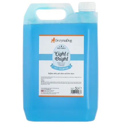 Шампунь Dezynadog Light Bright White Coat Colour Enchance для посилення кольору білих срібних та кольорових порід собак 5 л