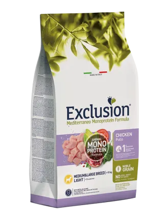 Exclusion Light Chicken Medium&amp;Large Breed корм для собак з надмірною вагою середніх та великих порід з куркою 3 кг